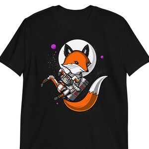Fox Space Astronaut T-Shirt, Unisex Fox Tee, Mens Fox Clothing, Funny Fox Clothes, Fox Lover T-Shirt, Fox Apparel, Mens Fox Tee, Fox Outfit