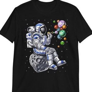 Space Astronaut T-Shirt, Planets Shirt, Cosmic Mens Shirt, Solar System Shirt, Space Clothing, Space Clothes, Space Apparel