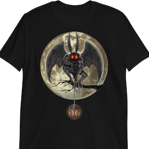 Mothman Shirt, Cryptid Creatures T-Shirt, Cryptids Shirt, Cryptozoology Shirt, Mothman Clothing, Mothman Clothes, Cryptids Apparel