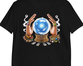 Fortune Teller T-Shirt, Crystal Ball Tee, Psychic Shirt, Witch Shirt, Mystical Clothes, Psychic Clothing, Fortune Teller Outfit