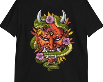 Japanese Demon Shirt, Japanese Devil Tee, Samurai T-Shirt, Japanese  Mythology Clothing, Japanese Demon Clothes, Japanese Apparel