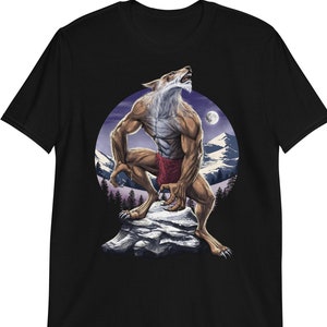Werewolf Shirt, Full Moon Shirt, Wolf Mens Shirts, Werewolf Clothing, Werewolf Clothes, Werewolf Apparel, Werewolf Outfit, Werewolf T-Shirt