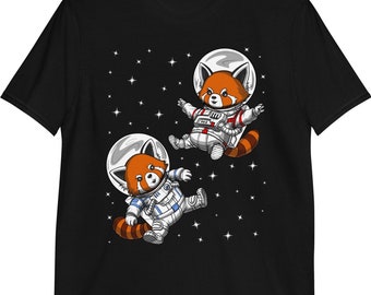 Red Panda Bear Space Astronaut T-Shirt, Red Panda Tee, Cute Red Panda Clothing, Mens Red Panda Clothes, Red Panda Apparel, Red Panda Outfit