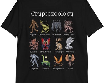 Cryptozoology Shirt, Cryptid Creatures Tee, Bigfoot Mothman Shirts, Cryptids Shirt, Cryptid Creatures Clothing, Cryptid Monster Clothes
