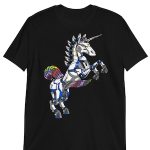 Unicorn Robot Shirt , Unisex Robot Tee, Unicorn Clothing, Unicorn Clothes, Unicorn Apparel, Unicorn Outfit, Mens Unicorn Shirt, Unicorn Tees
