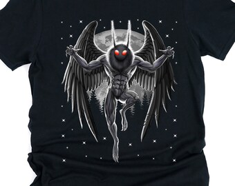 Mothman Shirt - Cryptid Creatures T-Shirt - Cryptids Shirt - Cryptozoology Shirt - Mothman Clothing - Mothman Clothes - Cryptids Apparel