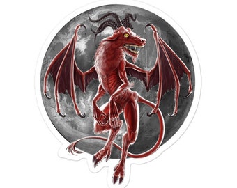 Jersey Devil Sticker - Cryptid Creatures Sticker - Cryptids Stickers - Cryptozoology Sticker - Jersey Devil Decal - Jersey Devil Gifts