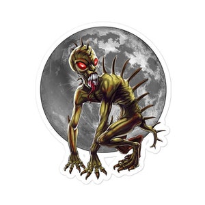 Chupacabra Sticker - Cryptid Creature Sticker - Cryptozoology Stickers - Cryptozoologist Sticker - Cryptids Sticker - Chupacabra Gifts