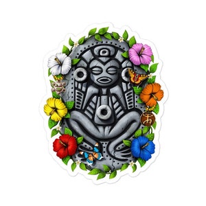 Atabey Taino Goddess Sticker: Puerto Rican Boricua Vinyl Decal