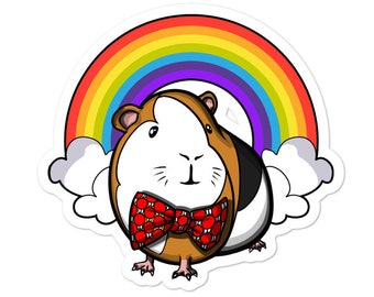 Guinea Pig Vinyl Sticker - Funny Guinea Pig Gifts - Cute Guinea Pig Decals - Guinea Pig Gift Idea - Cavy Pet Gifts - Guinea Pig Owner Gifts