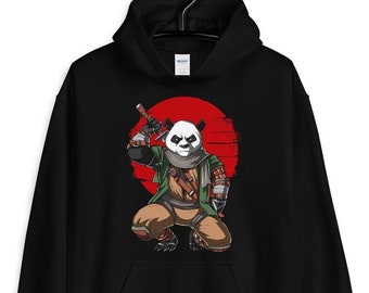 Sweat à capuche Ninja ours panda, sweat à capuche panda samouraï, vêtements de panda, vêtements de panda, sweat-shirt de panda, vêtements de panda, tenue de panda