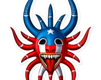 Vejigante Puerto Rico Sticker, Puerto Rican Boicua Decal
