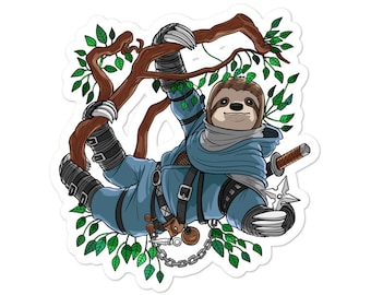 Sloth am I slow Sticker for Sale by ironydesigns