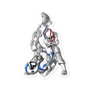 Astronaut Jiu-Jitsu Sticker - Brazilian Jiu-Jitsu Decals - Judo Wrestling Vinyl Sticker - Martial Arts Sticker - BJJ Gifts - Jiu-Jitsu Gifts