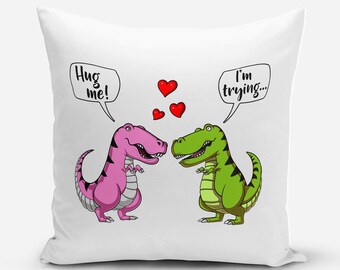 Sofa hug pillow case | Etsy A cute dinosaur pillow a T Rex to be