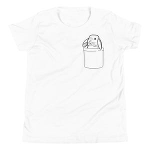Pocket Rabbit Kids Shirt, Cute Rabbit Girls Tee, Funny Rabbit Boys Shirt, Bunny Kids Shirt, Rabbit Clothing, Rabbit Clothes, Rabbit Apparel
