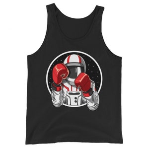 Astronaut Boxen Herren Tank, Kickboxen Tank Top, Muay Thai Tank, Martial Arts Tank, Boxkleidung, Boxbekleidung, Thai Boxer Tank