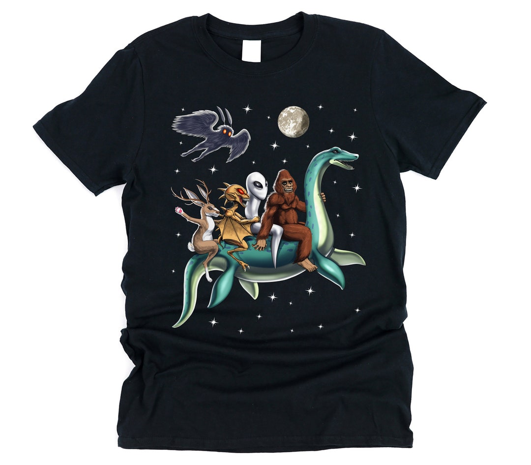 thumbnail image 2 of El Chupacabra Cryptid T-Shirt, Beast Creature Bigfoot Mothman Jackalope, Unisex XL 2 of 5