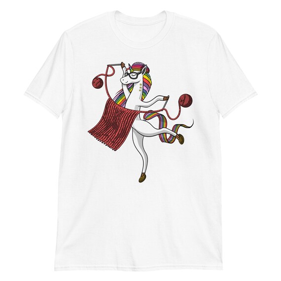 Unicorn Knitting T-Shirt, Knitter Shirt, Crocheting Shirt, Unicorn Clothing, Funny Crocheter Tee, Crochet Clothes, Knitting Lover Gift