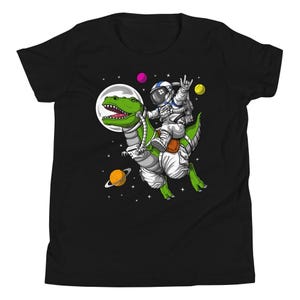 Space Astronaut Riding T-Rex Dinosaur Kids Shirt, Funny Dinosaur Boys Tee, Dinosaur Kids Clothes, Dinosaur Outfit, Kids Space Apparel