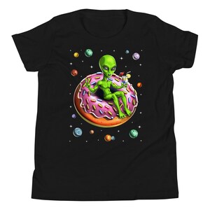Space Alien Riding Donut Kids T-Shirt, Doughnut Boys Tee, Donut Clothing, Donut Clothes, Donut Apparel, Donut Outfit, Donut Lover Gift