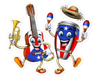 Puerto Rican Boricua Sticker, Puerto Rico Decal