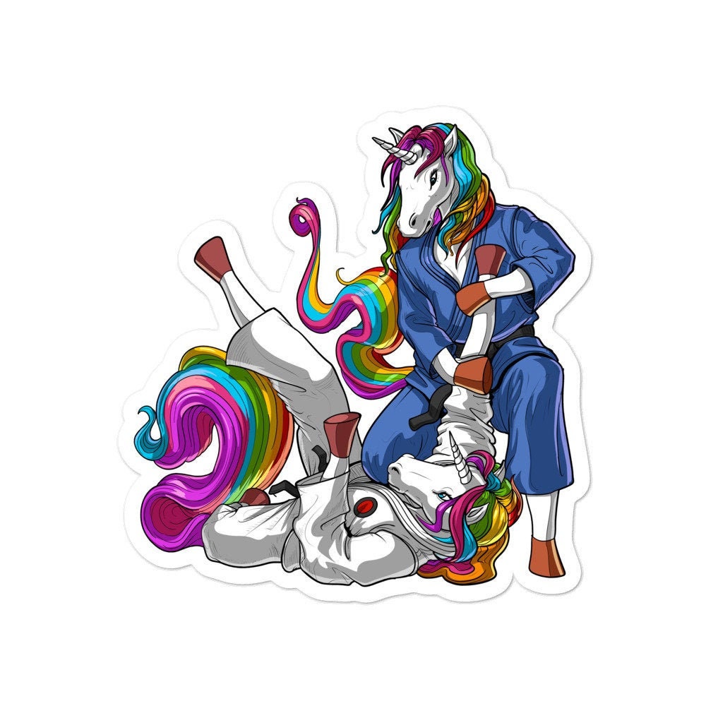 Download Unicorn Jiu-Jitsu Sticker Brazilian Jiu-Jitsu Decals Judo ...