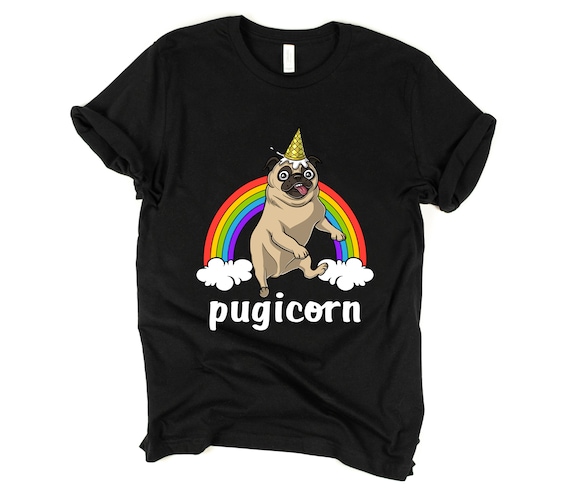 Kids BOYS GIRLS Personalised Space Pug Cute Funny T Shirt Great Gift Idea!