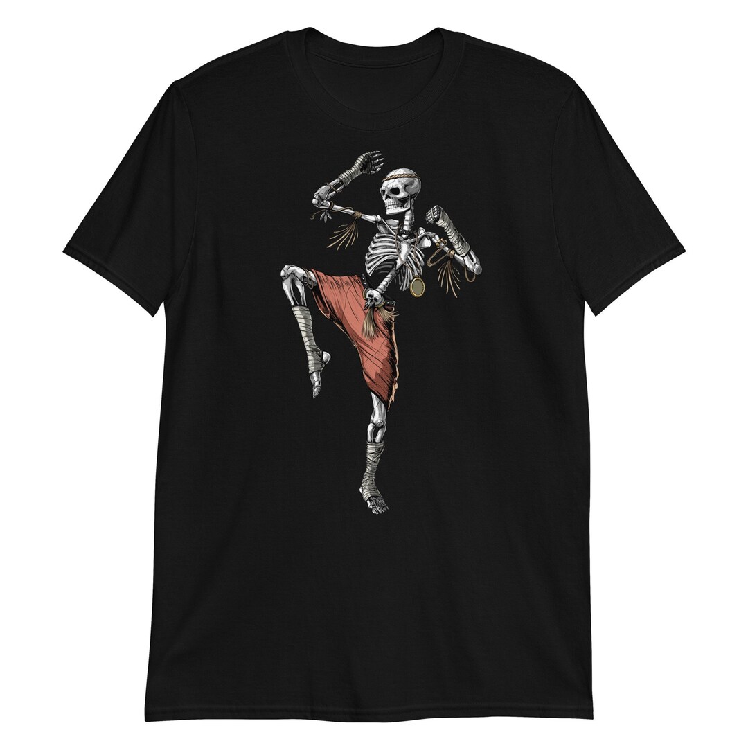 X-Ray Human Skeleton Print Muay Thai Boxing Shorts main image 1