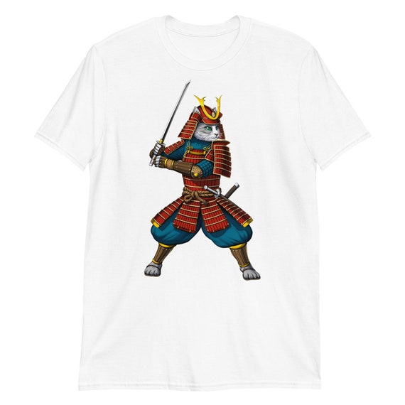 Camiseta japonesa de gato samurai camiseta de guerrero samurai camisa ninja ropa samurai ropa samurai ropa samurai traje samurai Etsy Espana