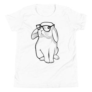 ウサギの子供用シャツ、女の子のウサギのTシャツ、女の子のウサギの服、ウサギのアパレル、ウサギの衣装、かわいいウサギのシャツ、ウサギの服