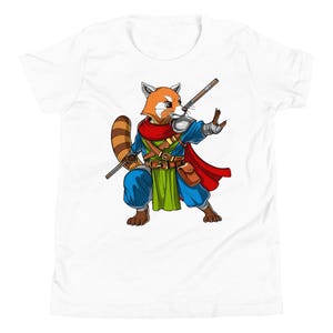 Red Panda Bear Ninja Kids Shirt, Red Panda Samurai Boys Tee, Red Panda Girls Clothing, Kung Fu Clothes, Red Panda Apparel, Samurai Outfit