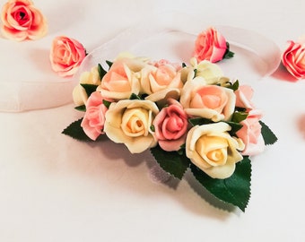 Flower hair clip for wedding, Flower headpiece, bridal headpiece, flower girl hair accessories, boho hair clip, bridal hair accessories