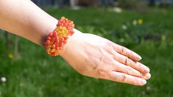 Orange Bracelet Beads