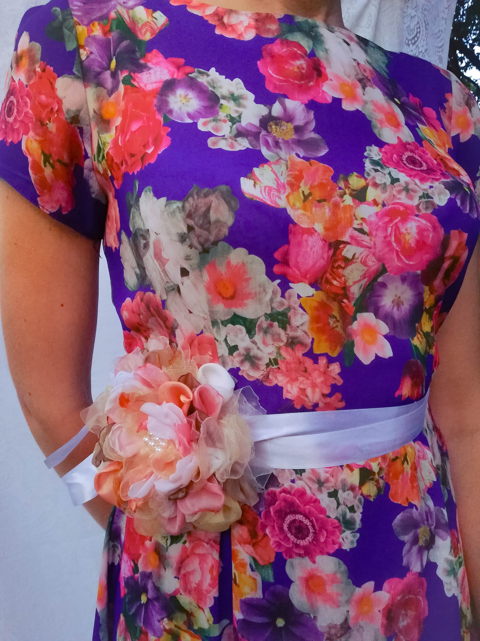 Feminine Waist Accessory With Orange Color Flower Orange Etsy Ireland