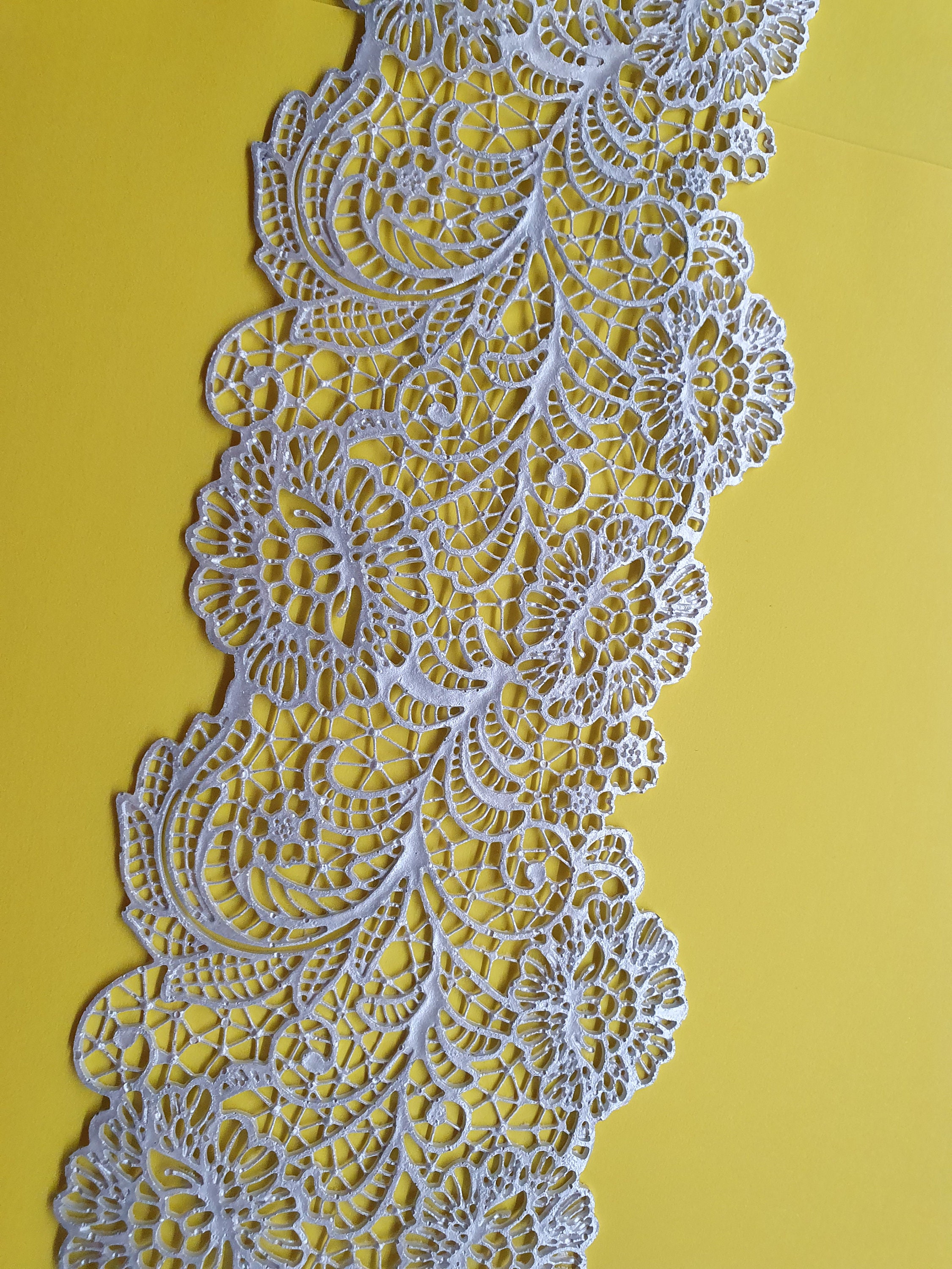 Edible Cake Lace Flower Wisp Decorative Border - Etsy Israel, image size:2250x3000