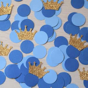 Blaue Krone Konfetti, Royal Prince Party Dekorationen, ersten Geburtstag Dekorationen, blue Boy Party Dekorationen, Prinz Thema Party Dekorationen