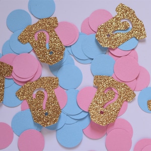 Gender Reveal Confetti, Gender Reveal Party Decorations, Baby Shower Decorations, Gender Reveal Baby Shower, Pink and Blue Gender Reveal