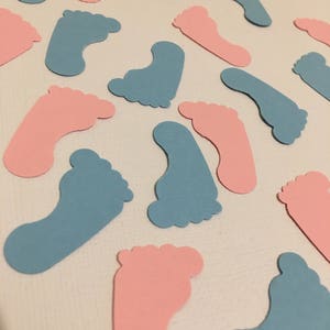Baby Füße Konfetti | Baby-Dusche-Dekorationen | Baby-Dusche Konfetti, Baby-Dusche-Party-Dekorationen, Geschlecht offenbaren Party-Dekorationen