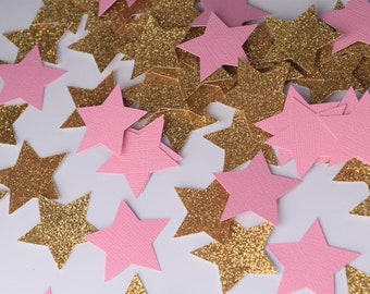 Pink and Gold Star Confetti, Twinkle Twinkle Party Decorations, Pink and Gold Party Decorations, Twinkle Twinkle Little Star baby shower