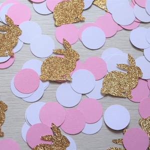 Rosa Hase Konfetti, einige Hase ist eine Party-Dekorationen, einige Hase ersten Geburtstag Dekorationen, rosa ersten Geburtstag Dekorationen, Kaninchen