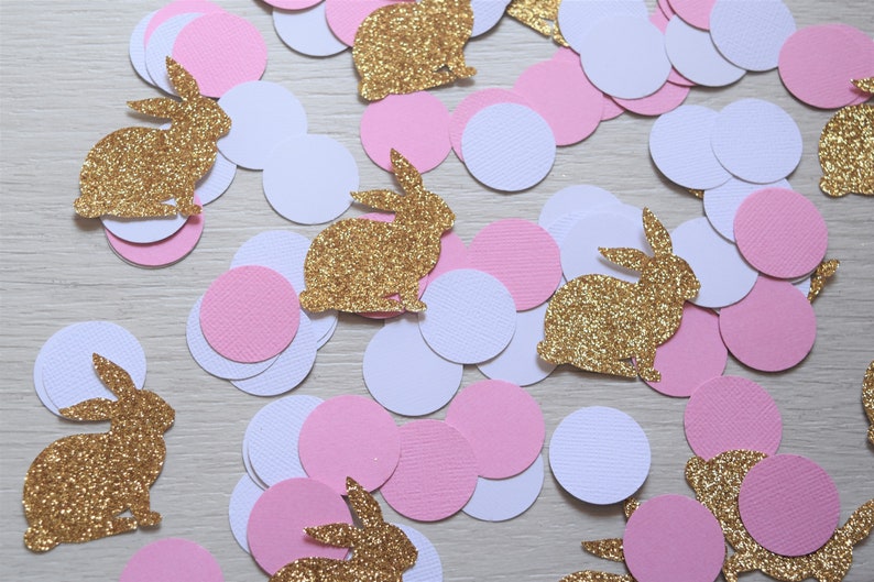 Pink First Birthday Decorations Some Bunny is One Party Decorations Some Bunny First Birthday Decorations Rabbit Pink Bunny Confetti