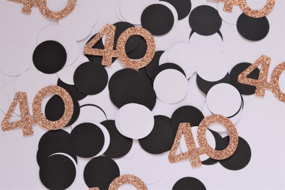 Konfetti Zum 40. Geburtstag – 300 Stück, Rosa & Salbeigrün Mit „Hello 40“