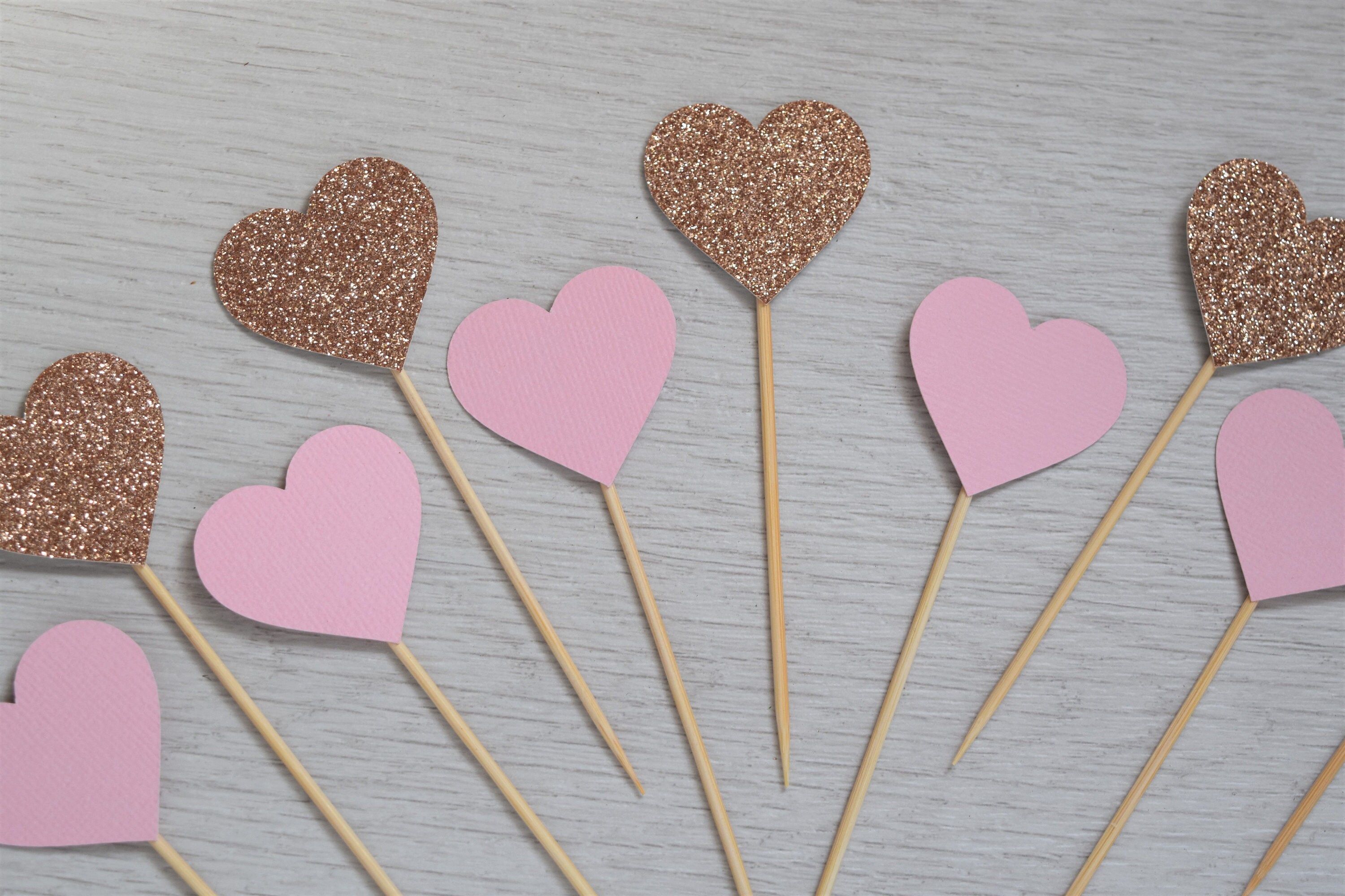 Blush and Rose Gold Cupcake Toppers Rose Gold Engagement Etsy Australia
