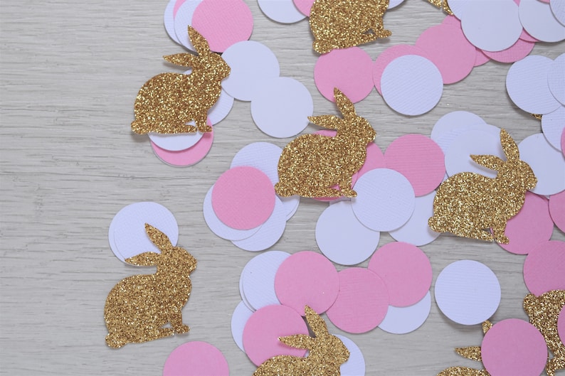Pink First Birthday Decorations Some Bunny is One Party Decorations Some Bunny First Birthday Decorations Rabbit Pink Bunny Confetti