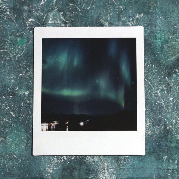 Instax square photography on acrylic paper - Theme: Aurora Borealis #11 // Original decoration