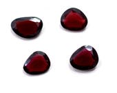 Garnet Natural Rhodolite Garnet Both side Faceted Polki 9.75 cts. 4 Pieces From Mozambique 4067