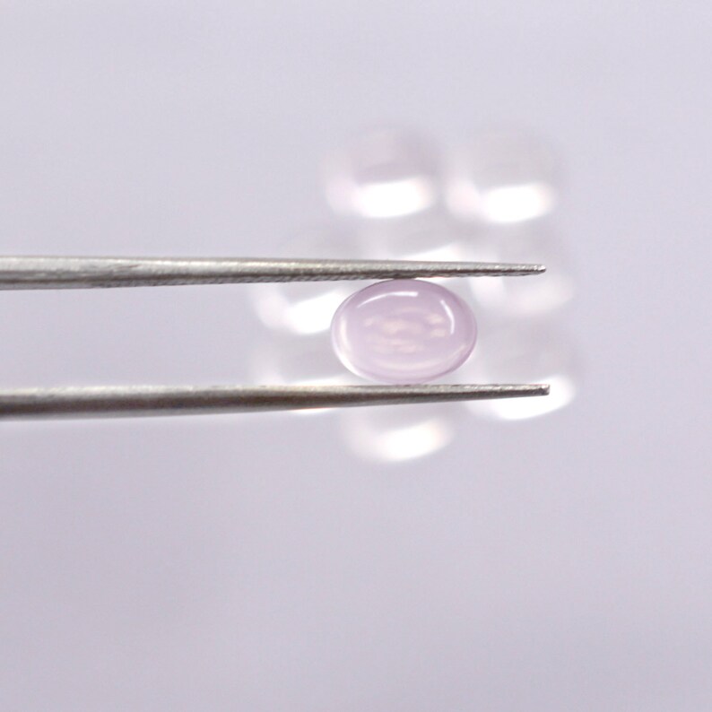Rose Quartz Oval Shape Loose Plain Cabochon 5 pcs 10 pcs 15 pcs20 pcs Natural Gems For Making Jewelry multi quantity 6x8 mm Size