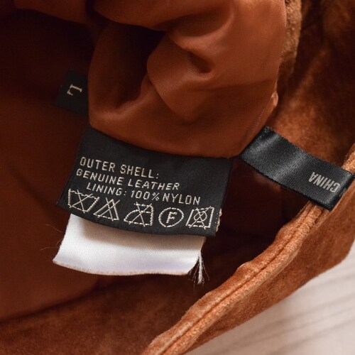 SAKI size M / L leather fringed jacket shops ranch cowboy brown long sleeve vintage