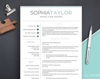 modern resume etsy